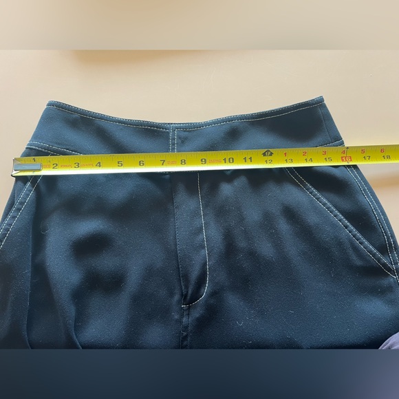 🔥Jan 25🖤1 day sale❣️Joie Tabea Black Wide-Leg Pants with White Stitching - Picture 7 of 10